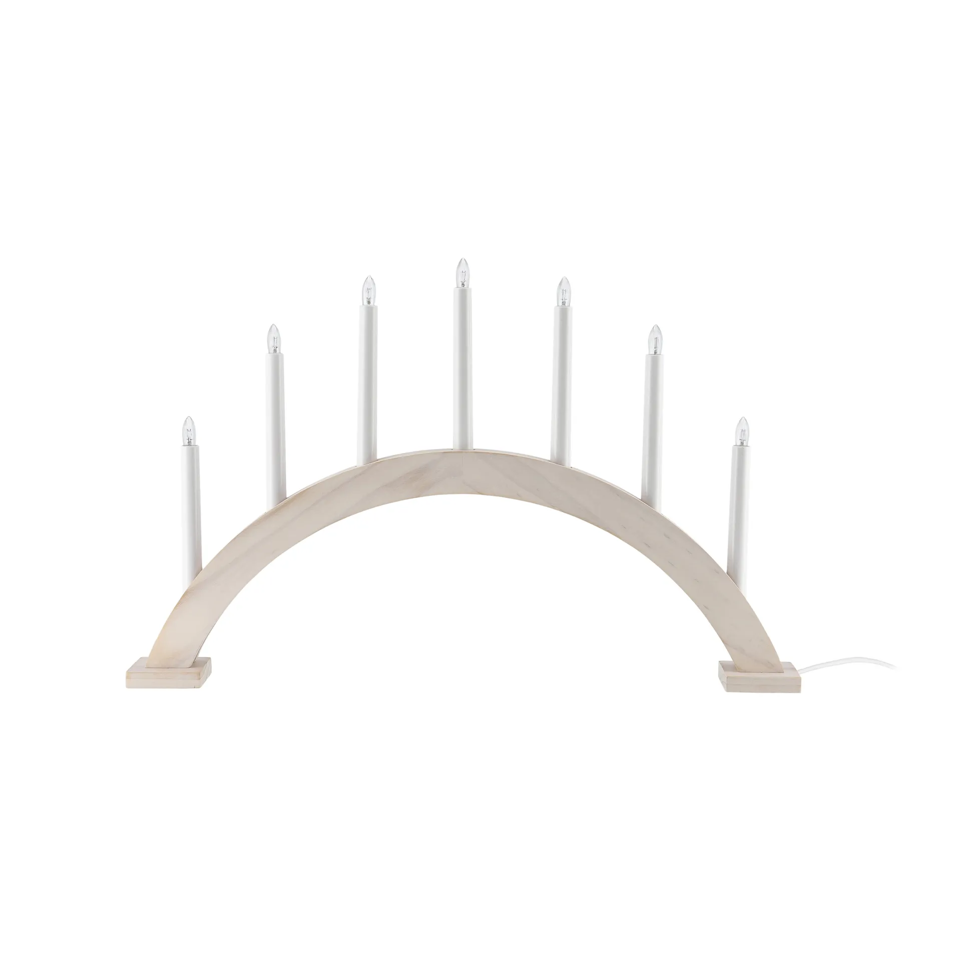 Sky Adventskerzenhalter gebogen 41cm, Weißlasiert Scandi Living