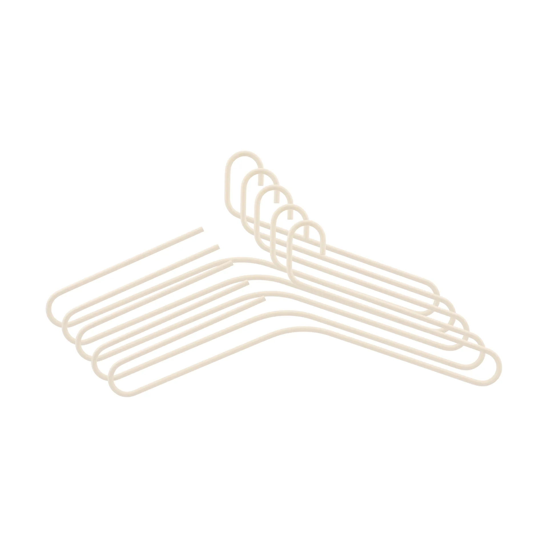 Smooth Kleiderbügel 5er-Pack, Beige Scandi Living