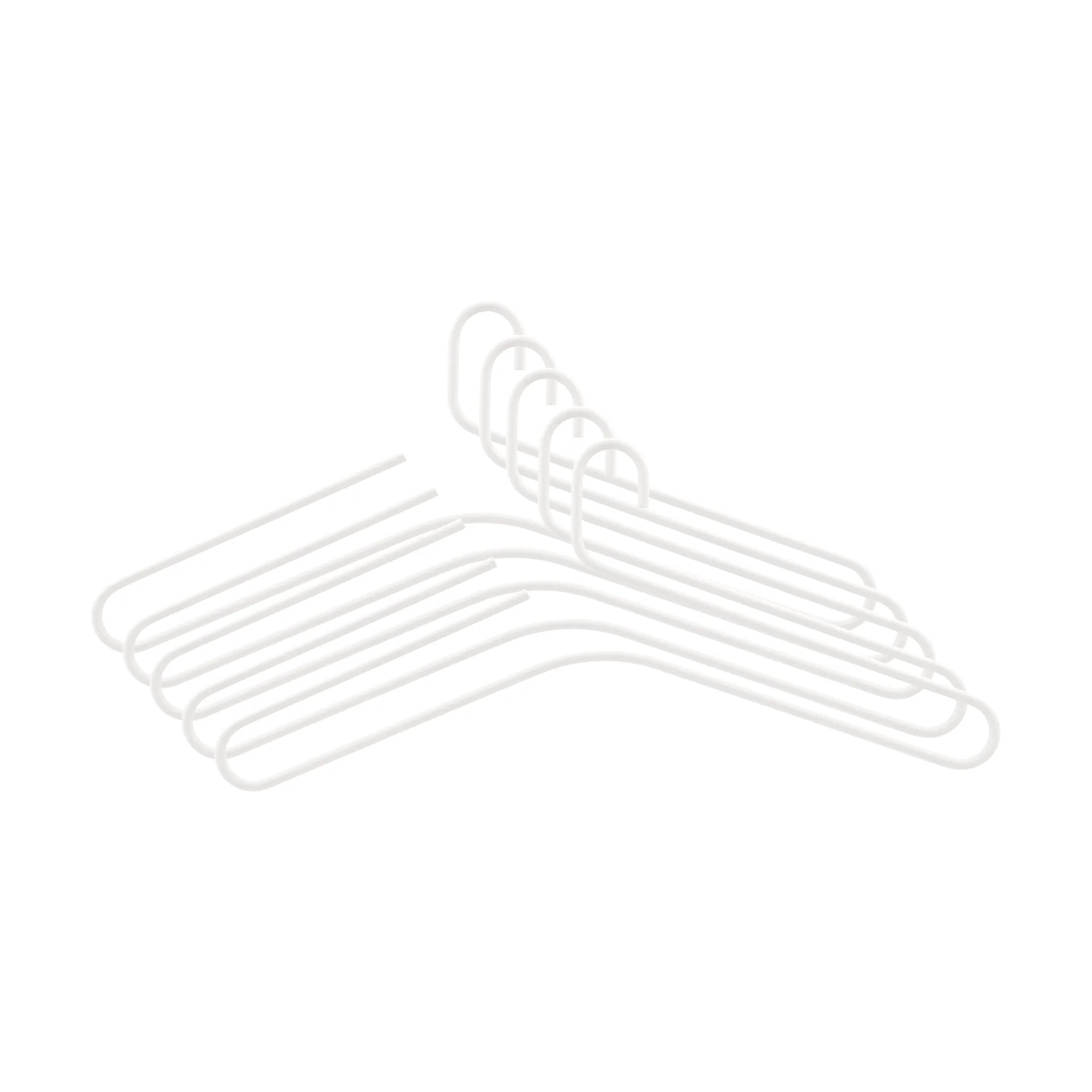 Smooth Kleiderbügel 5er-Pack, White Scandi Living