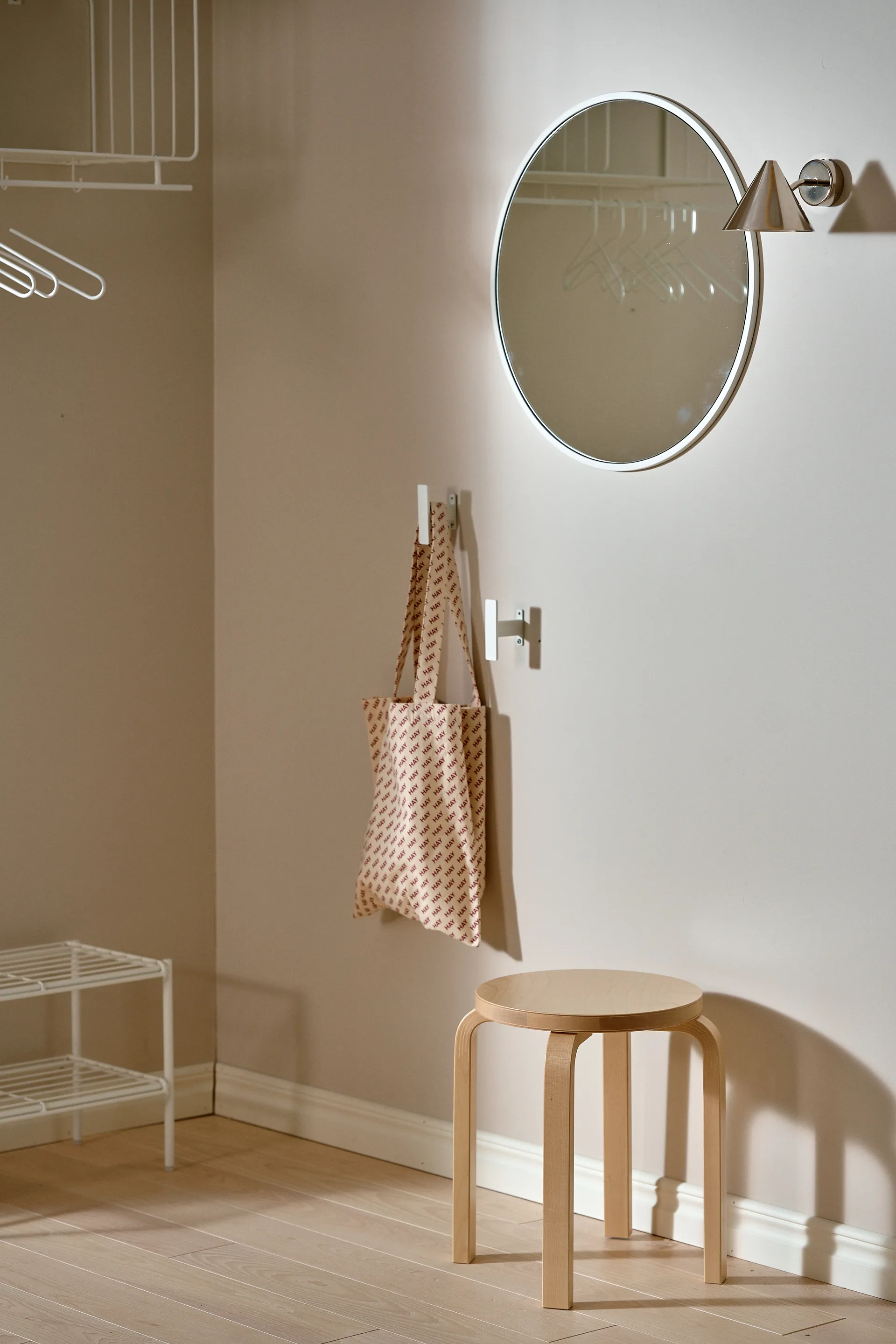 Sphere Spiegel Ø60 cm, White Scandi Living