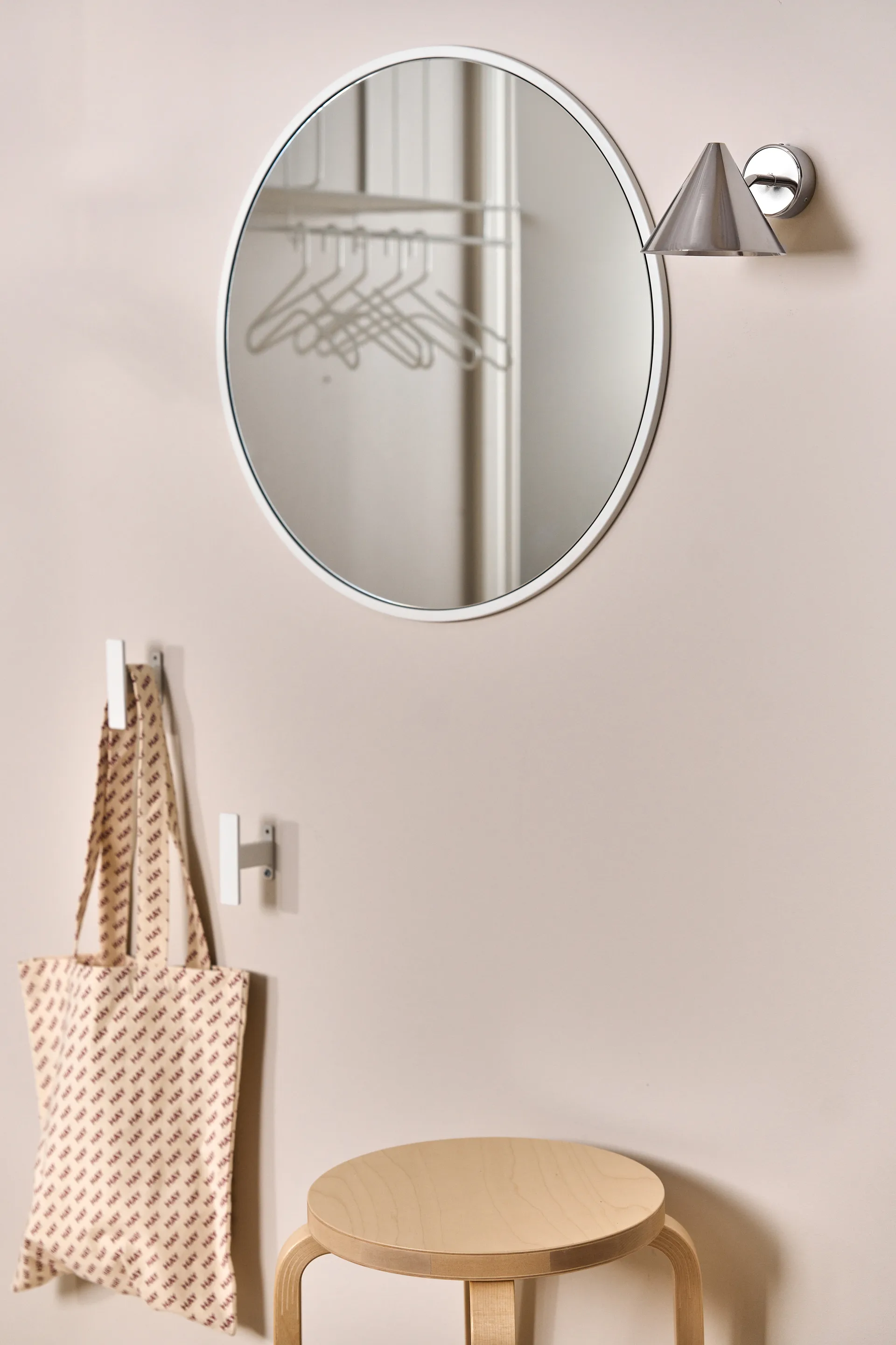 Sphere Spiegel Ø60 cm, White Scandi Living