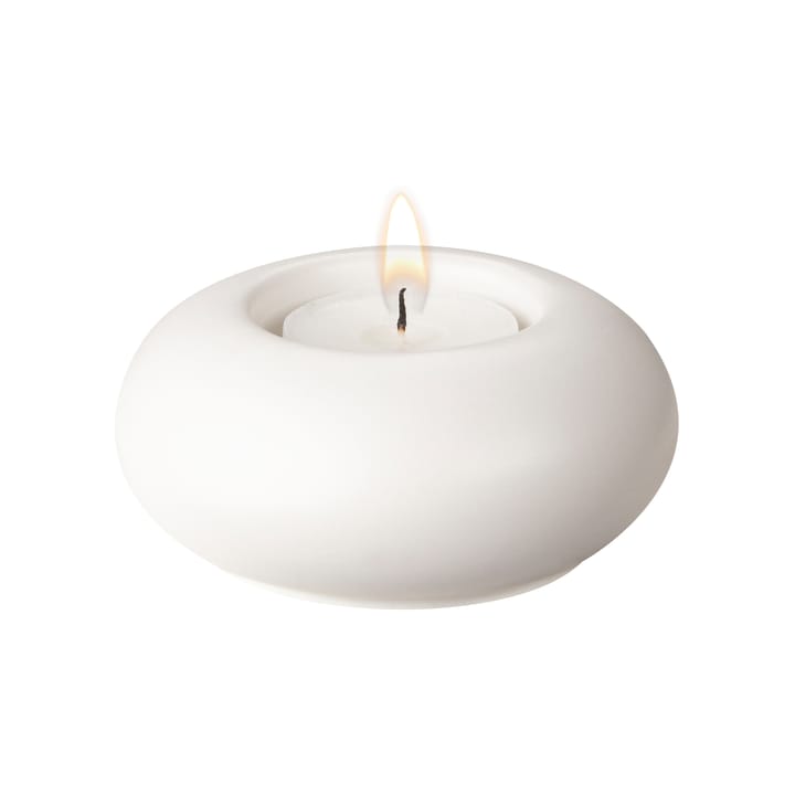 Stone Windlicht Ø9cm - Weiß - Scandi Living