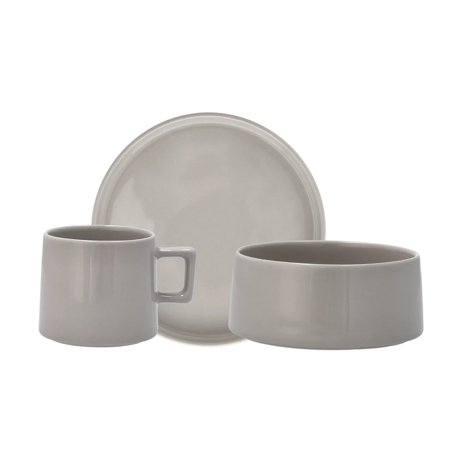 Taper Frühstücks-Set 12 Teile - Hellgrau,  Scandi Living