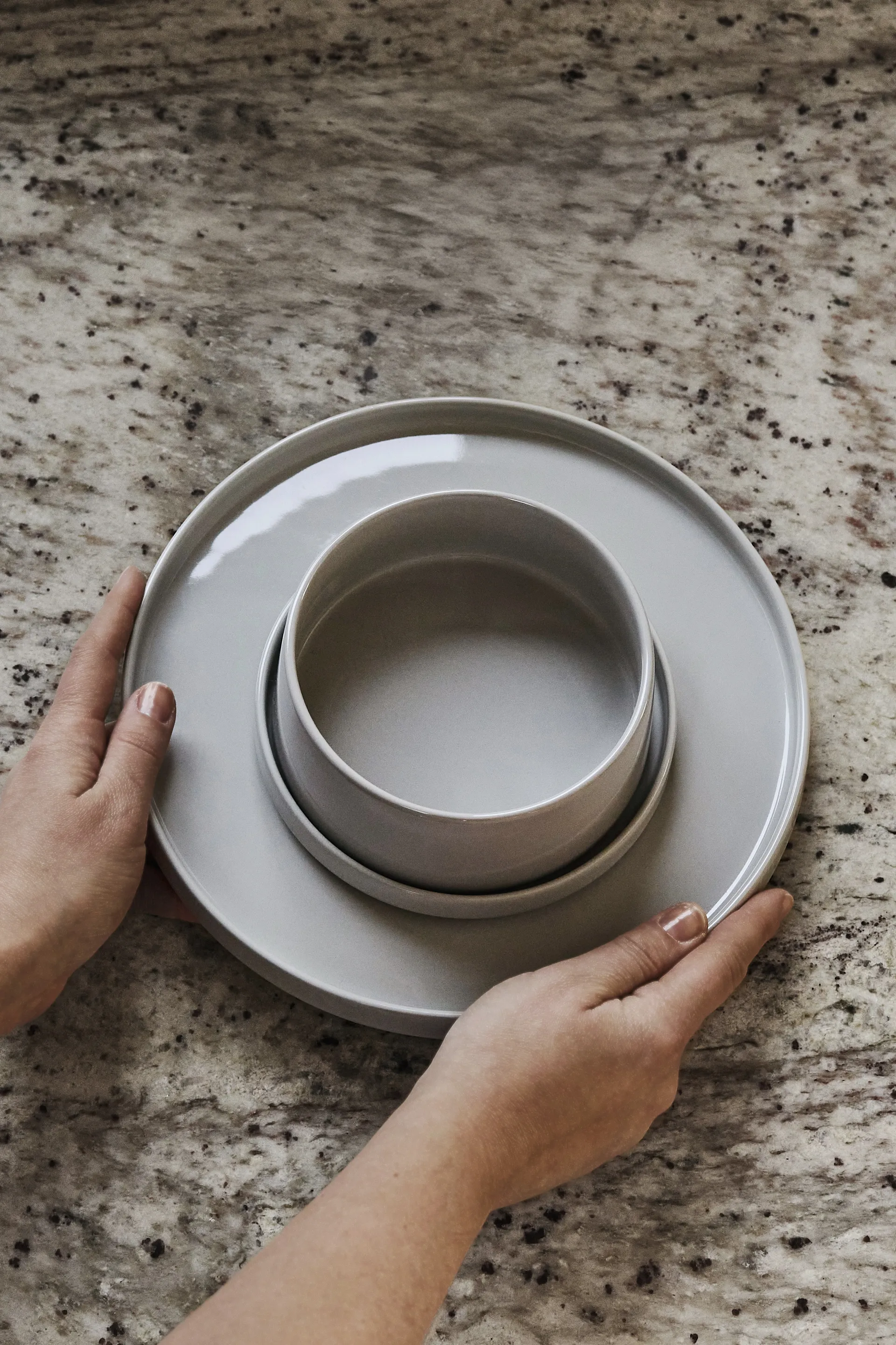 Taper Frühstücks-Set 12 Teile - Hellgrau Scandi Living