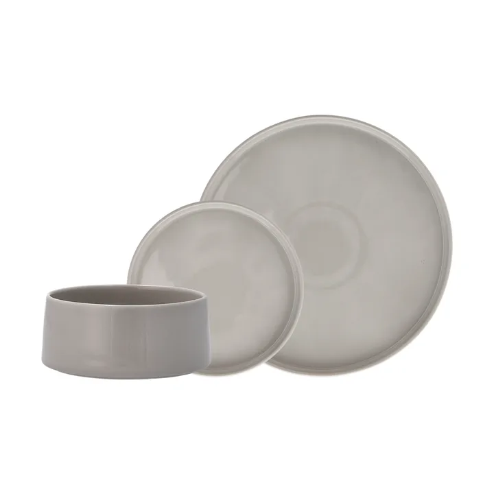 Taper Service-Set 12 Teile - Hellgrau - Scandi Living