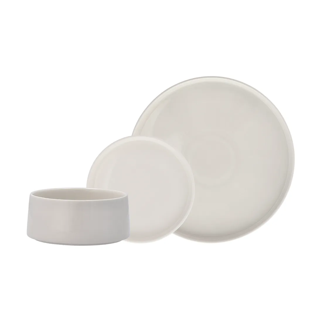 Taper Service-Set 12 Teile - Weiß,  Scandi Living