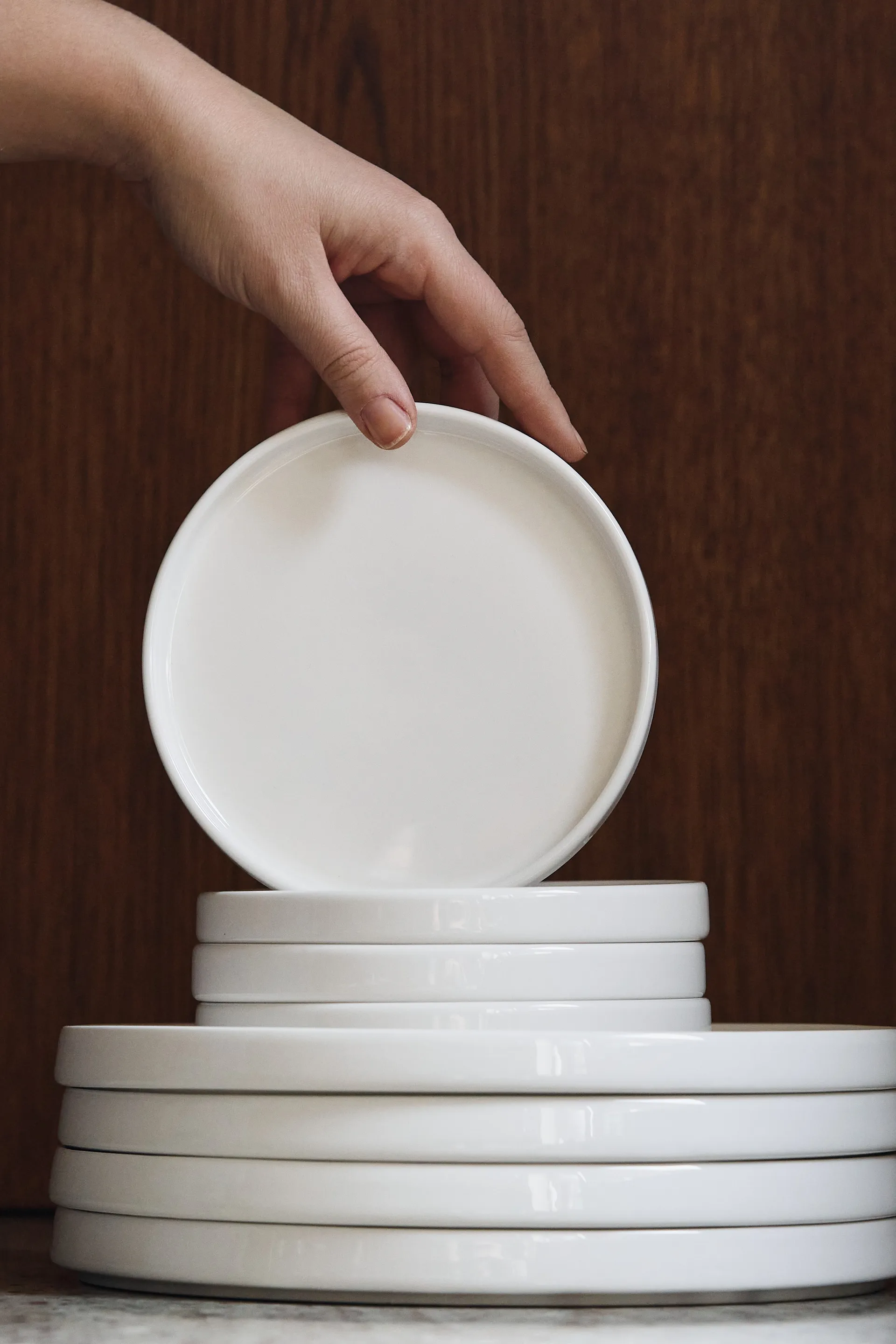 Taper Teller 14 cm, Weiß Scandi Living