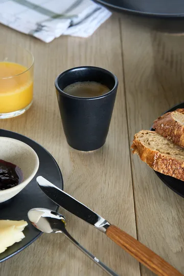 Terra Cappuccinotasse - Schwarz Steinzeug, 14,5 cl - Scandi Living