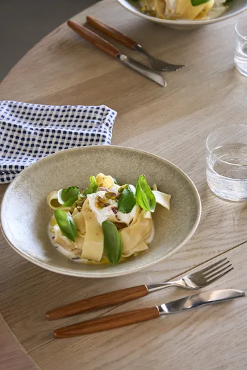 Terra Pastateller - Beige Steinzeug, Ø22,5 cm - Scandi Living