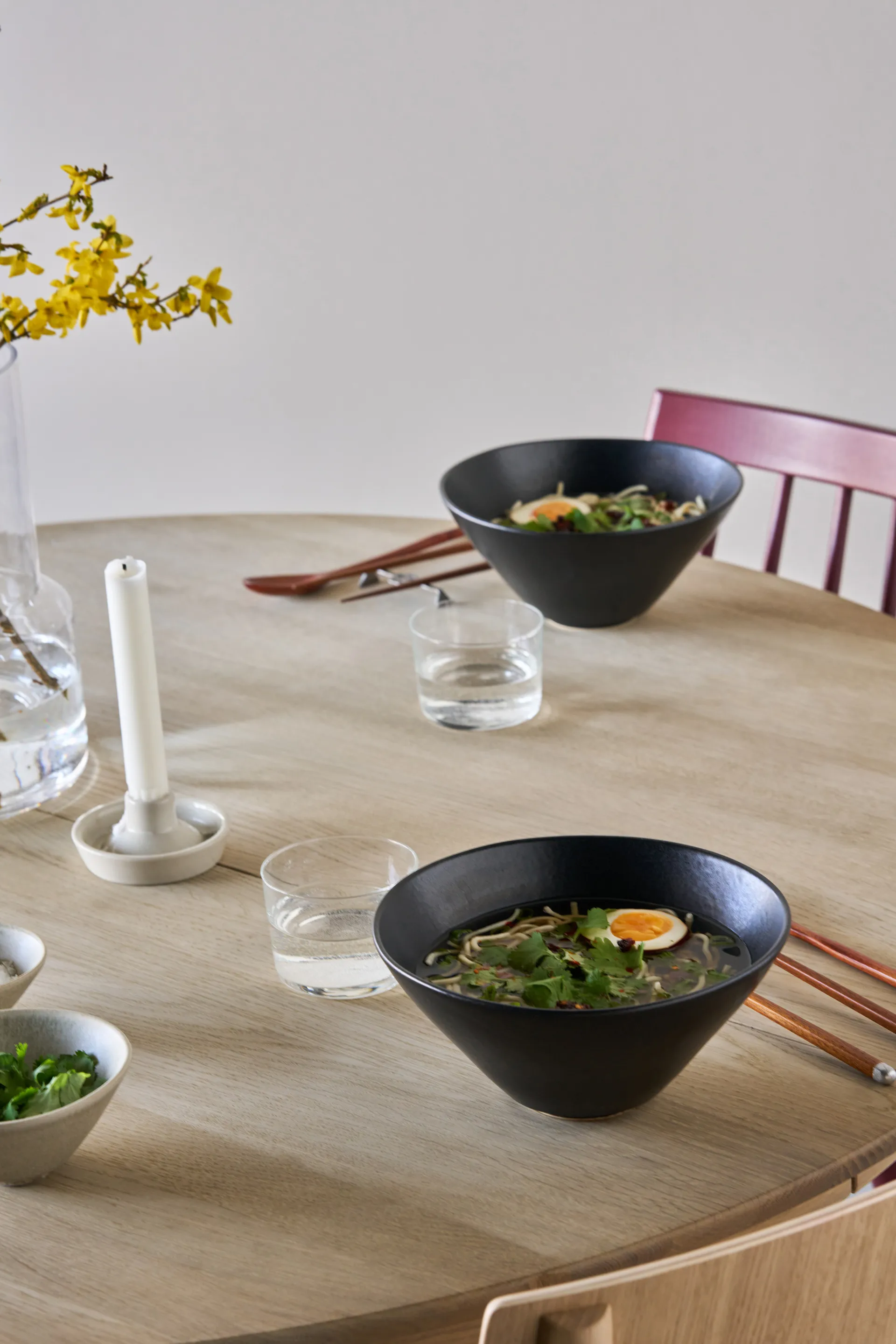 Terra Ramenschale, Schwarz Steinzeug, Ø20 cm Scandi Living