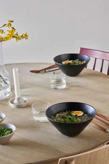 Terra Ramenschale - Schwarz Steinzeug, Ø20 cm - Scandi Living