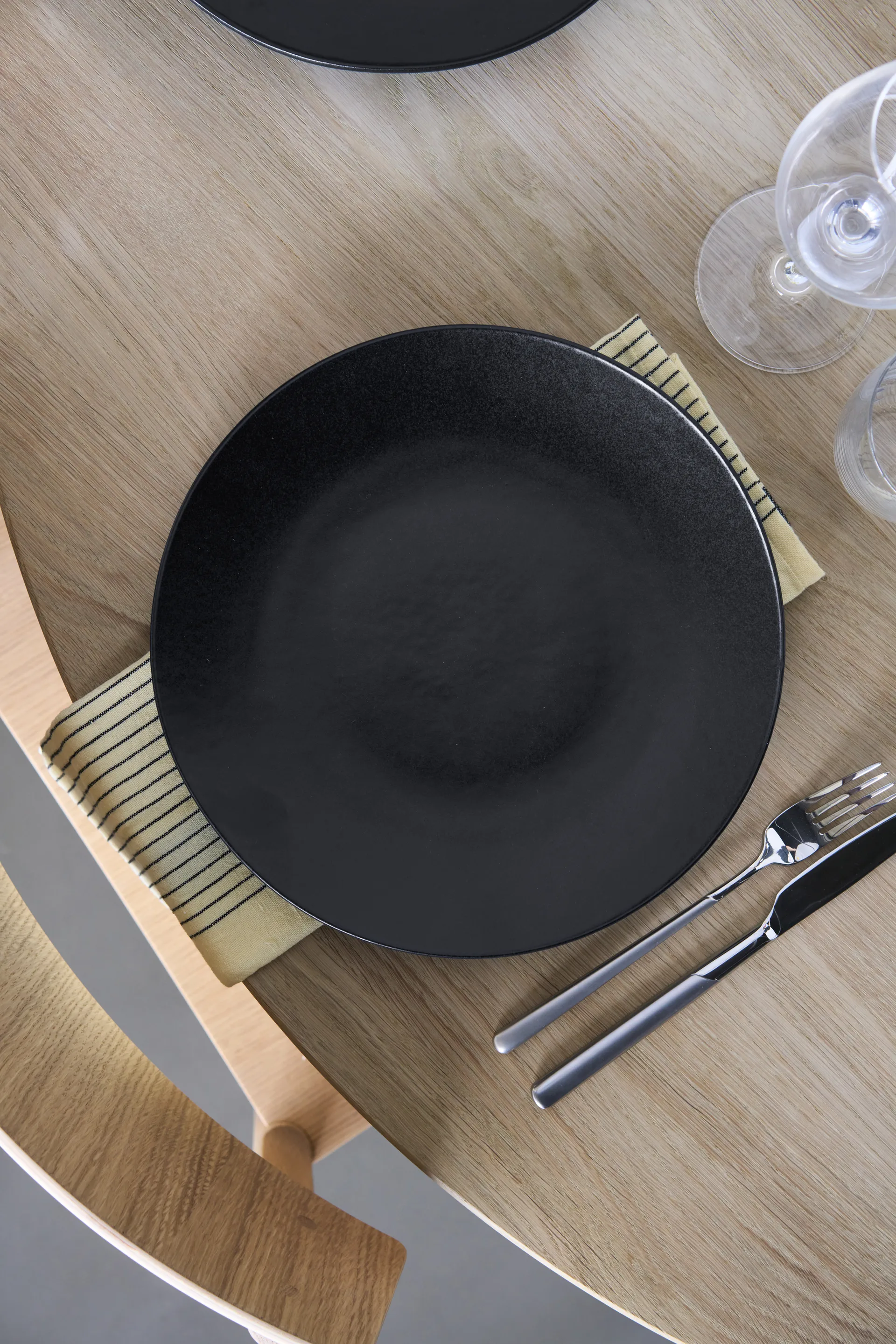 Terra Speiseteller, Schwarz Steinzeug, Ø26,5 cm Scandi Living