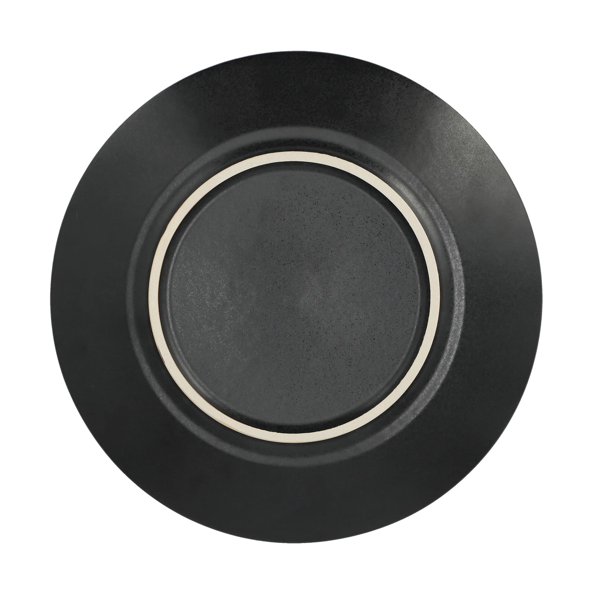 Terra Teller, Schwarz Steinzeug, Ø22 cm Scandi Living