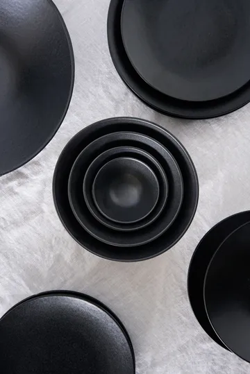 Terra Teller - Schwarz Steinzeug, Ø22 cm - Scandi Living