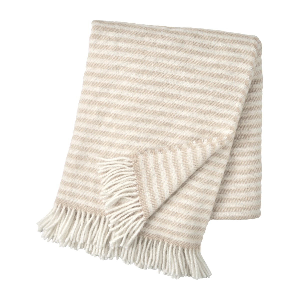 Scandi Living Tidal Wolldecke 130 x 180cm Beige | Skandinavisches Design | Wolldecken | Beige