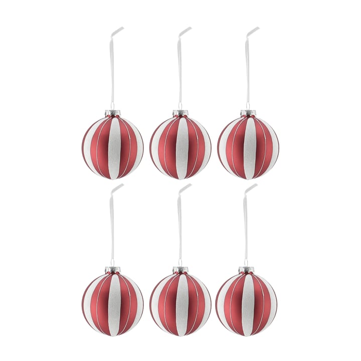 Tradition Weihnachtskugel 6er-Pack - Red/White - Scandi Living