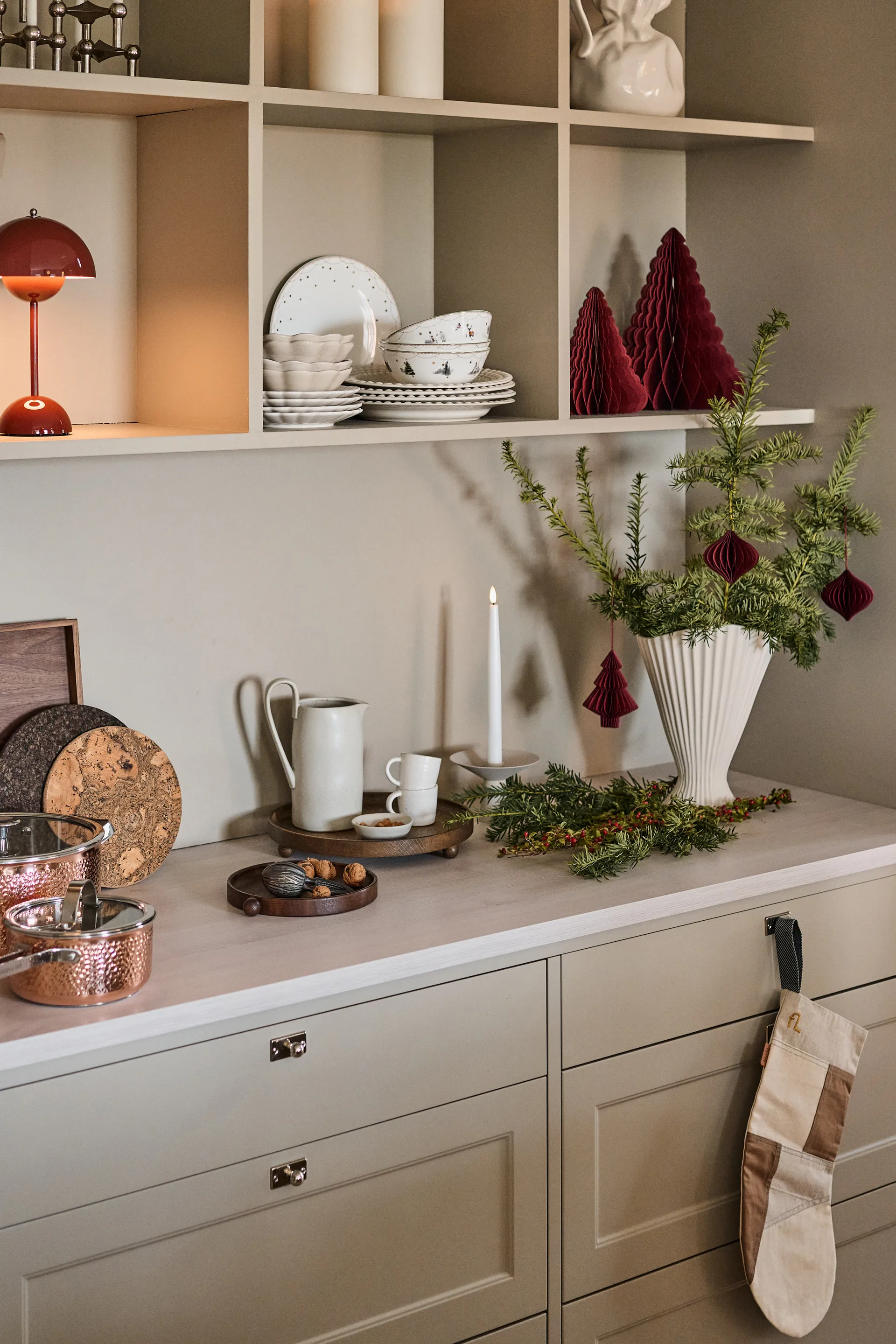 Trees Weihnachtsdekoration 2er-Pack, Red Scandi Living