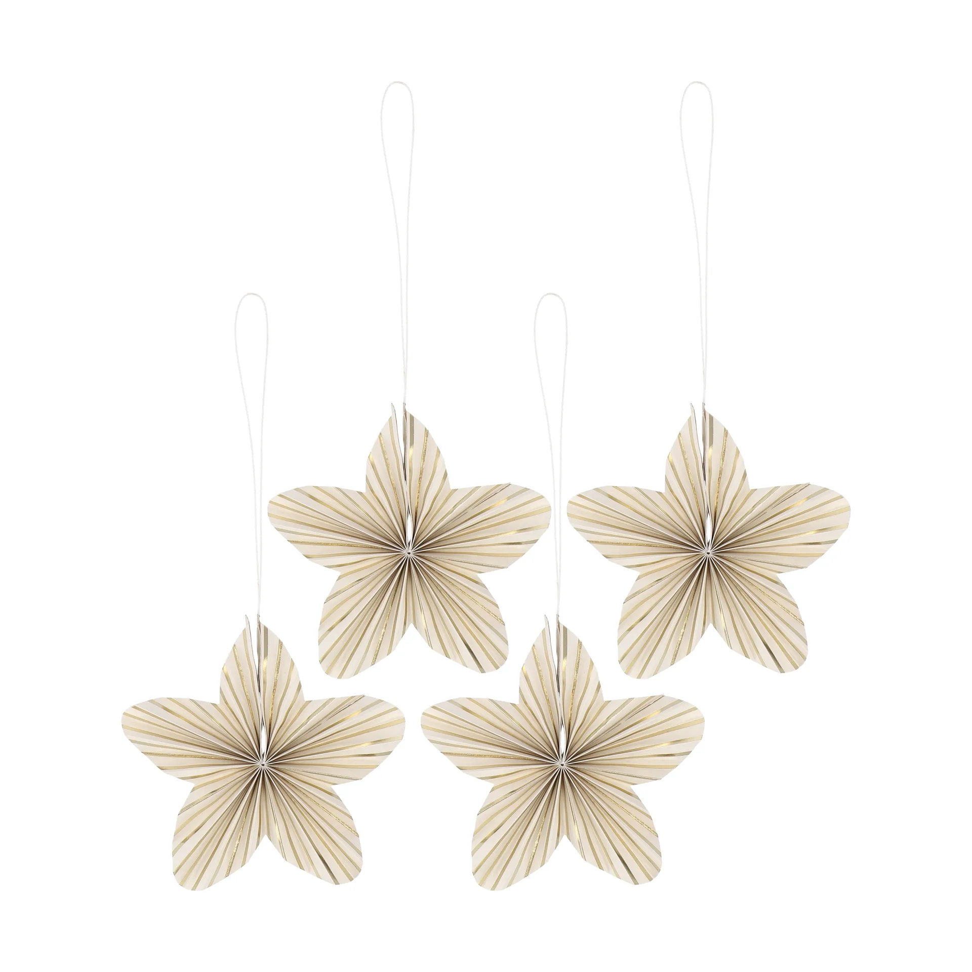 Twinkle Christbaumschmuck 4er-Pack, Gold gestreift Scandi Living