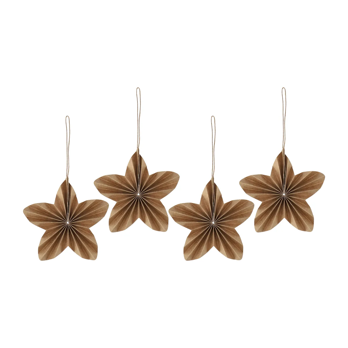Scandi Living Twinkle Weihnachtsbaumschmuck 4er-Pack Natural