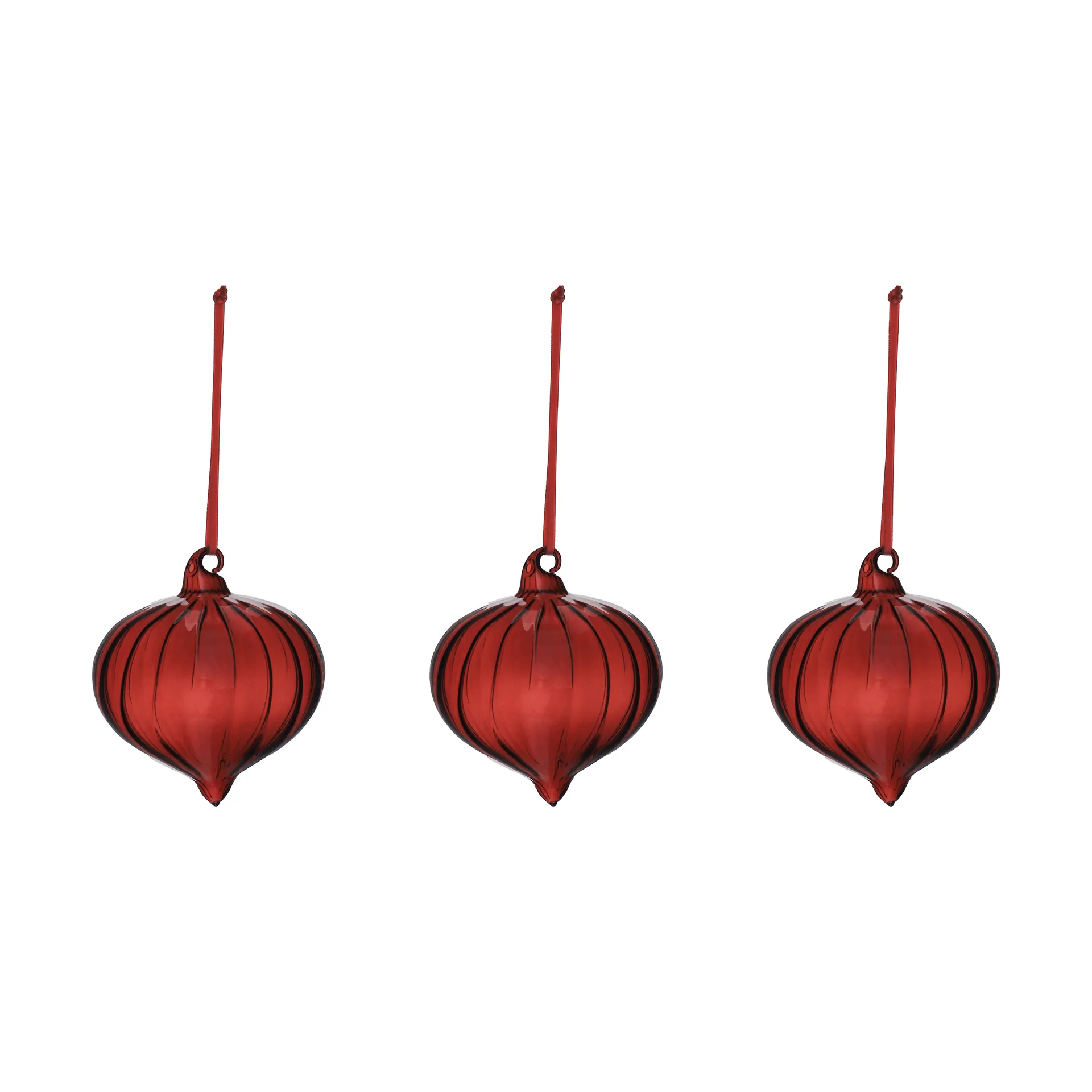 Whisper Christbaumkugel, 3er-Pack, Rot Scandi Living