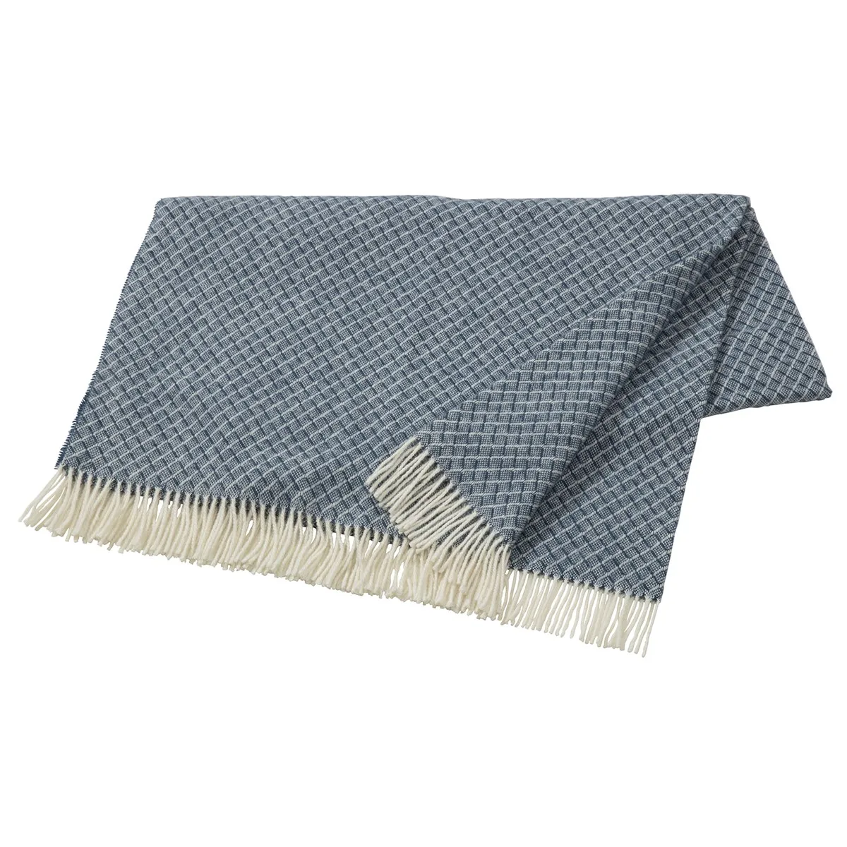Wicker Wolldecke, Dark blue Scandi Living