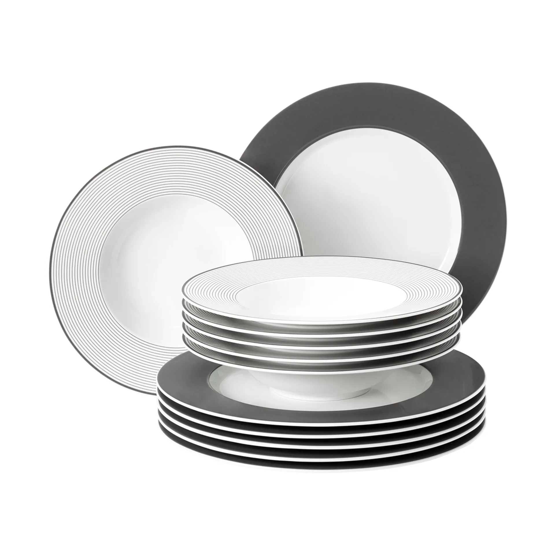 No Limits Serviceset 12 Teile, Antracit Seltmann Weiden