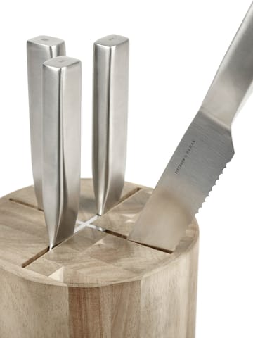 Basis Messerset mit Messerblock, 5-teilig - Wood-steel grey - Serax