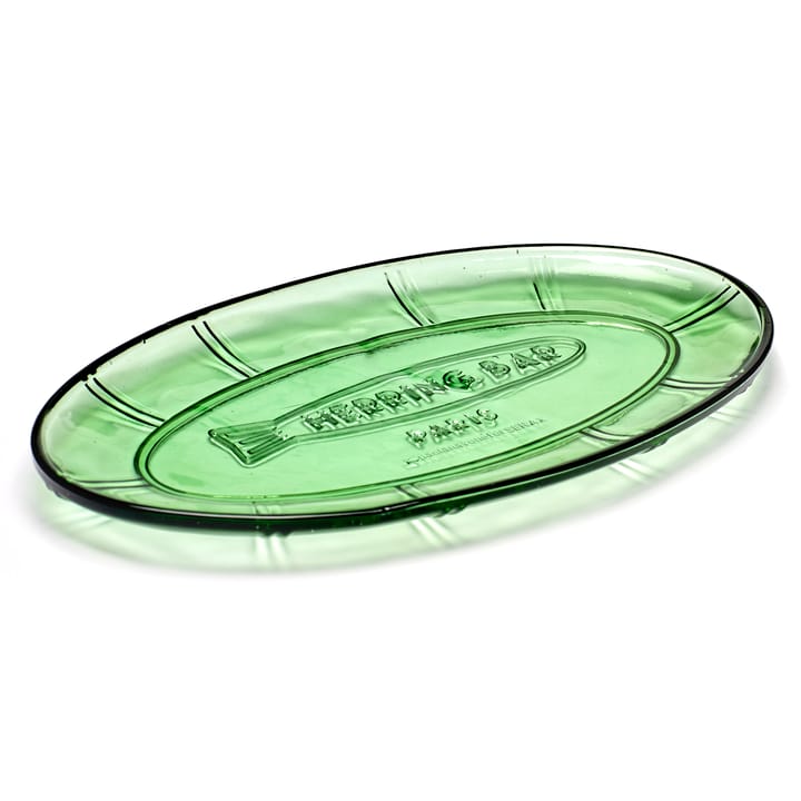 Fish & Fish ovaler Teller 17 x 31cm - Green - Serax