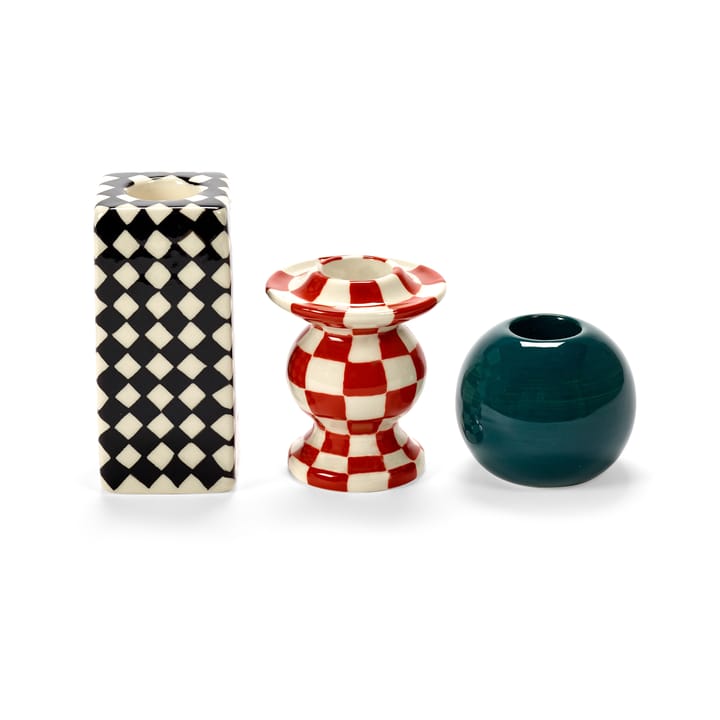 Les Objets Mouleversants N°2 Kerzenständer, Red-white Serax