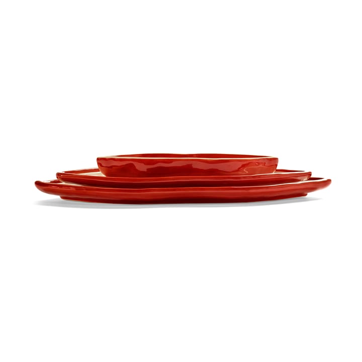 Les Objets Mouleversants Tablett M, Red-white Serax