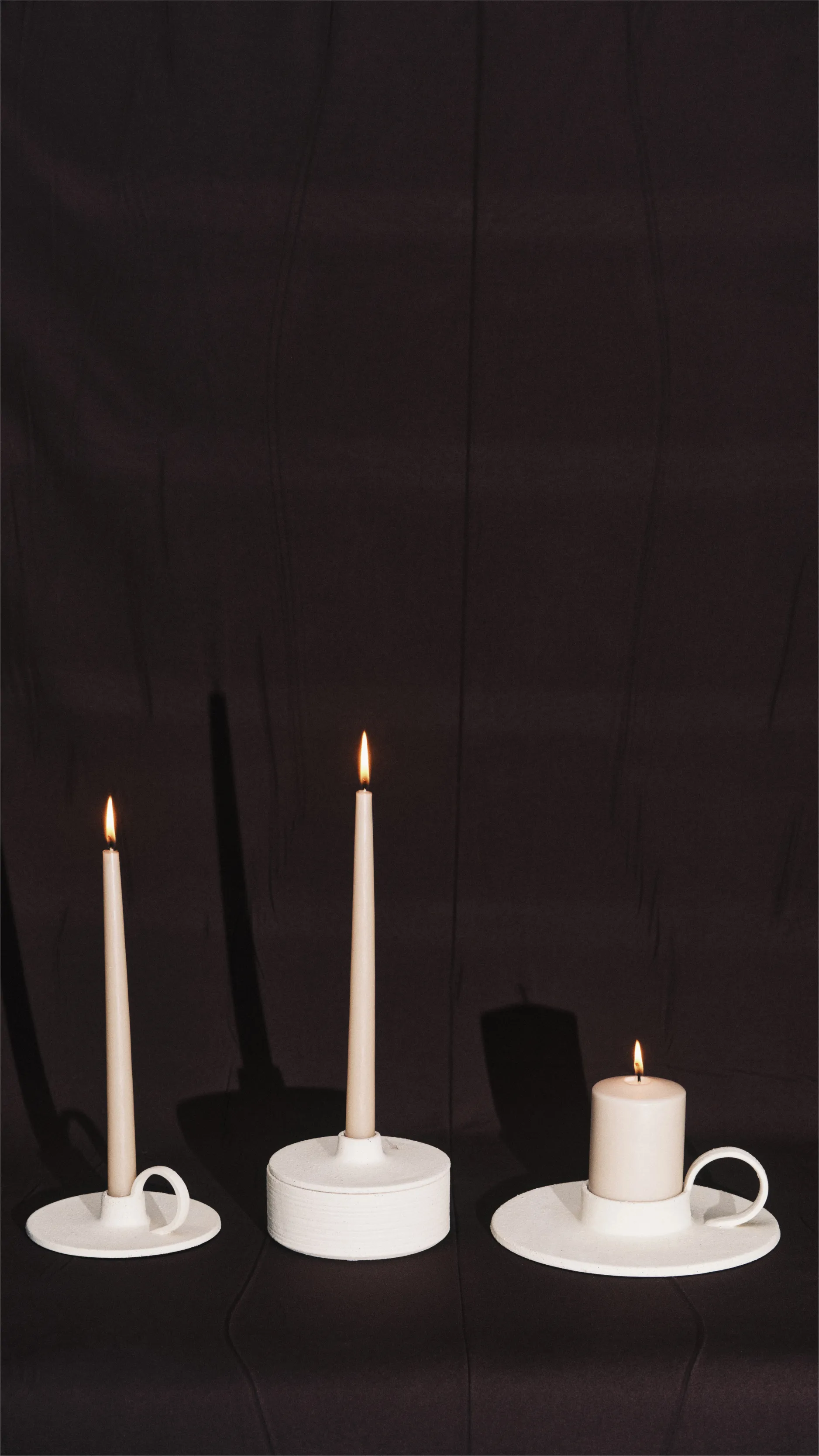 Mira Kerzenständer L, Beige Serax