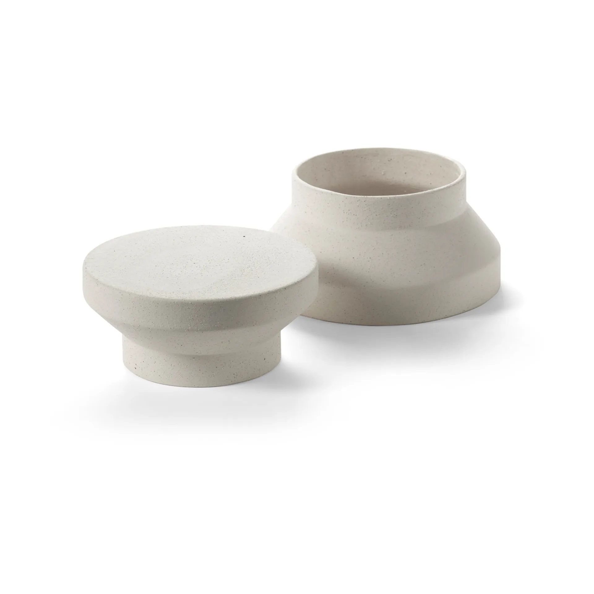 Mira Vase/Tortenplatte S, Beige Serax