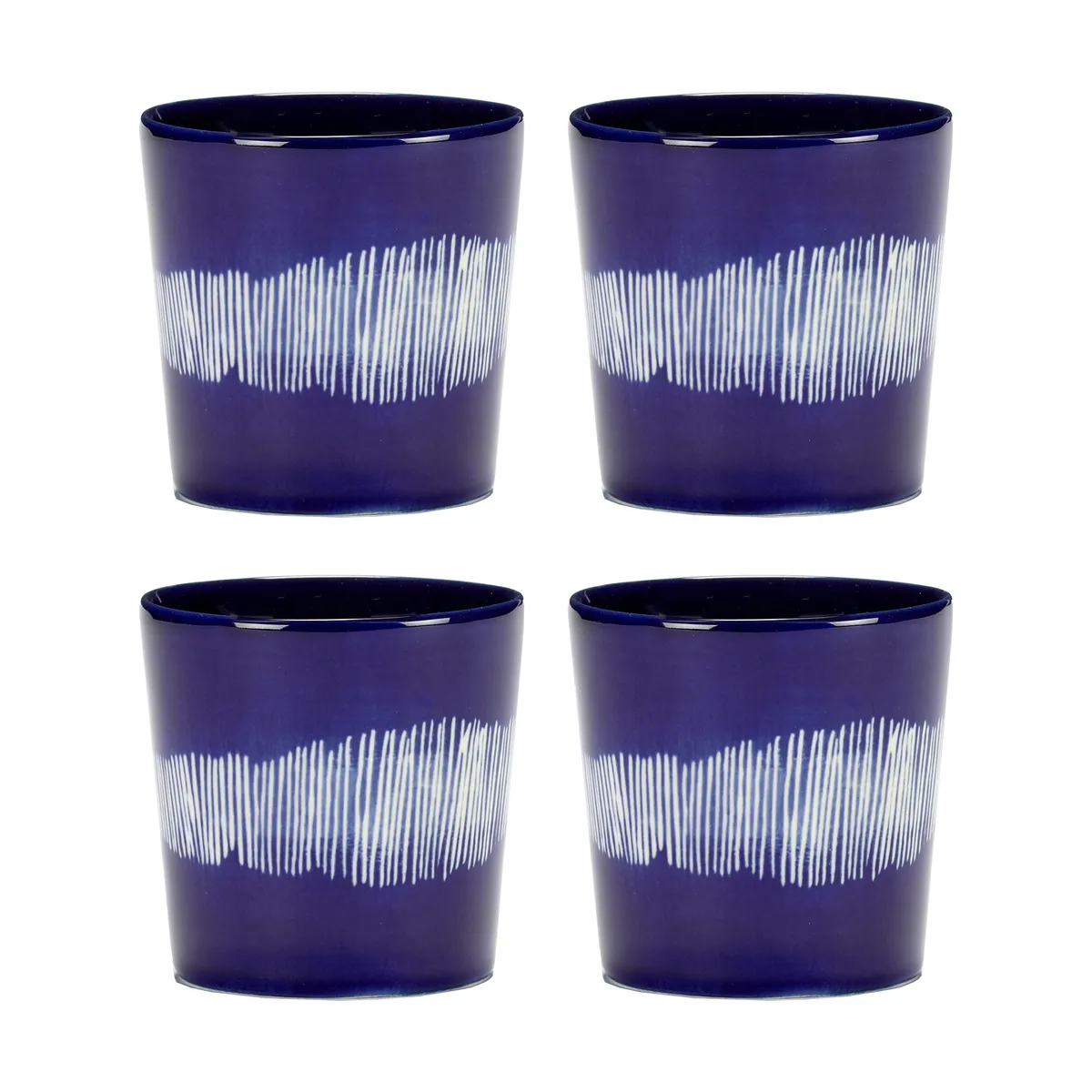 Serax Ottolenghi Feast Kaffeetasse 25 cl 4er Pack Dark blue-white