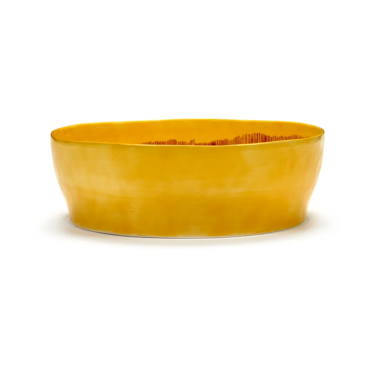 Serax Ottolenghi Feast Salatschale Ø27,5 cm Yellow stripes-red