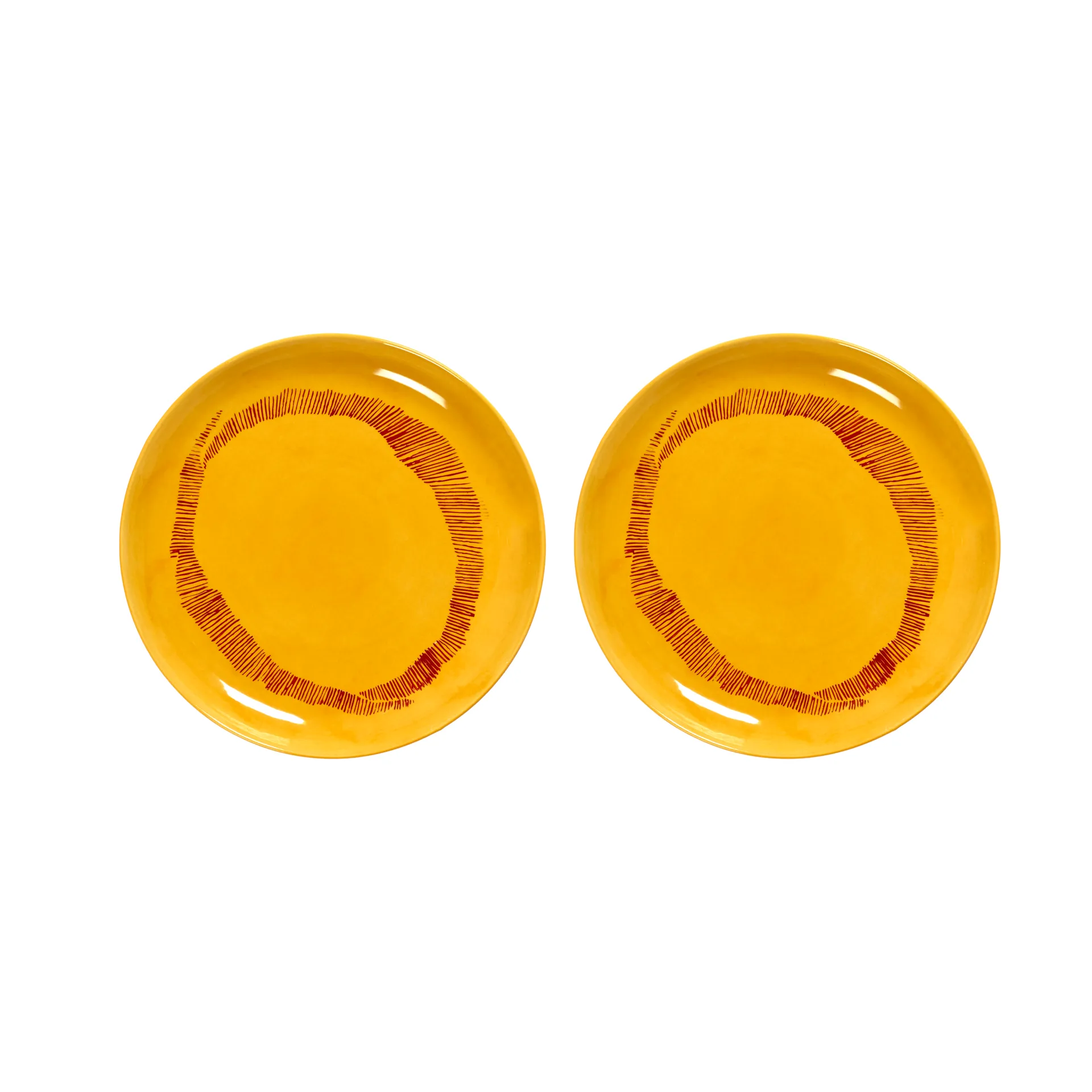 Ottolenghi Feast Teller S Ø19 cm 2er Pack, Yellow stripes-red Serax