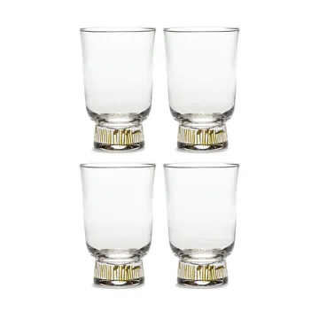 Ottolenghi Feast Wasserglas 33 cl 4er Pack - Stripes gold - Serax