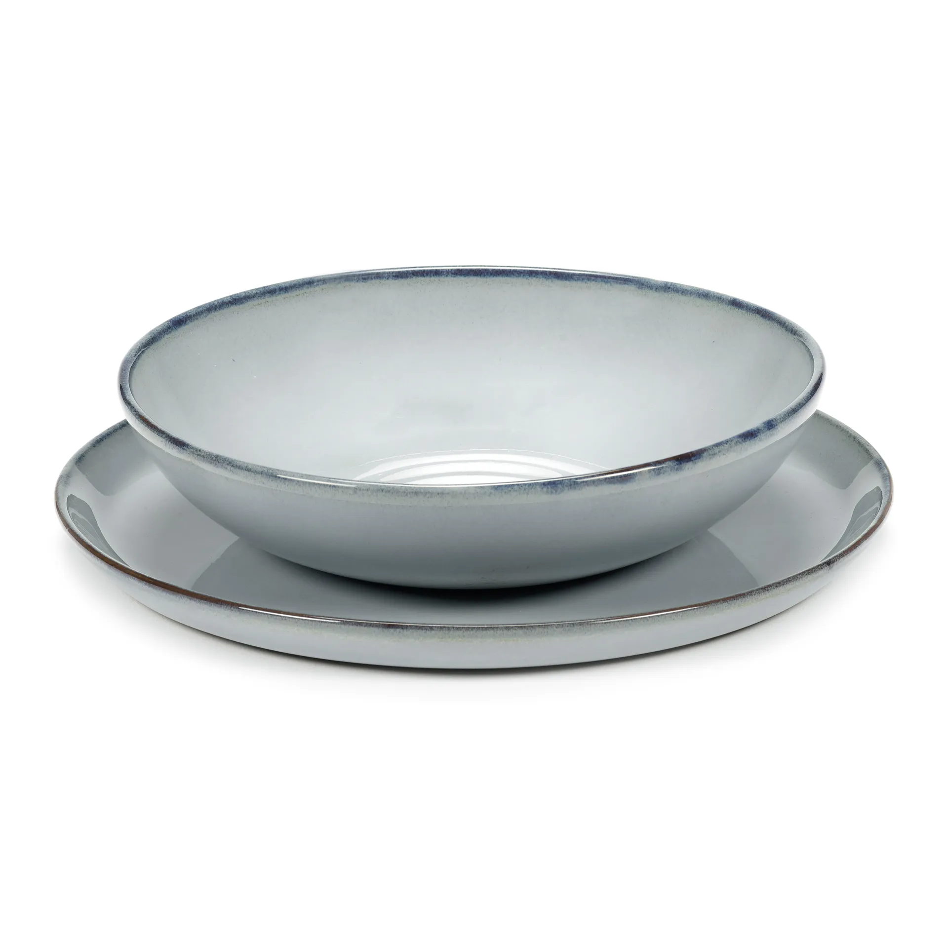 Pure Blue Glazed tiefer Teller Ø19,5cm, Blau Serax