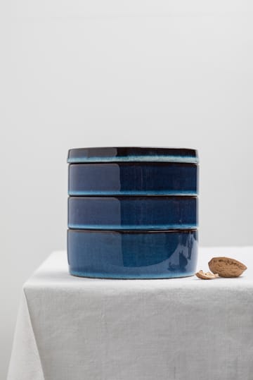 Pure Schalen 3-teilig stapelbar Ø 14 cm - Dark Blue - Serax