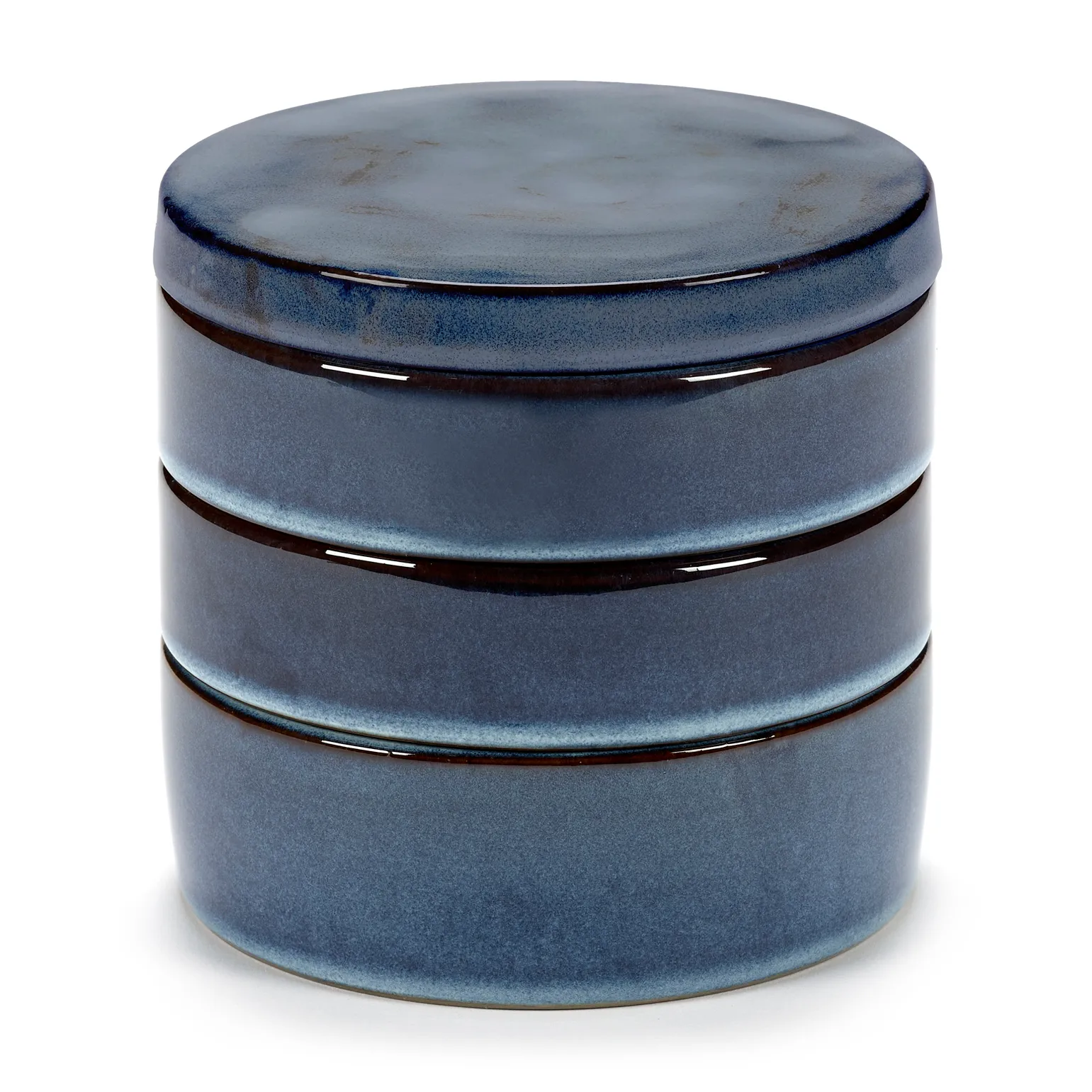 Pure Schalen 3-teilig stapelbar Ø 14 cm, Dark Blue Serax