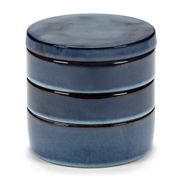 Pure Schalen 3-teilig stapelbar Ø 14 cm - Dark Blue - Serax