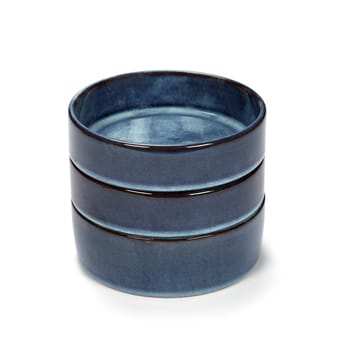 Pure Schalen 3-teilig stapelbar Ø 14 cm - Dark Blue - Serax