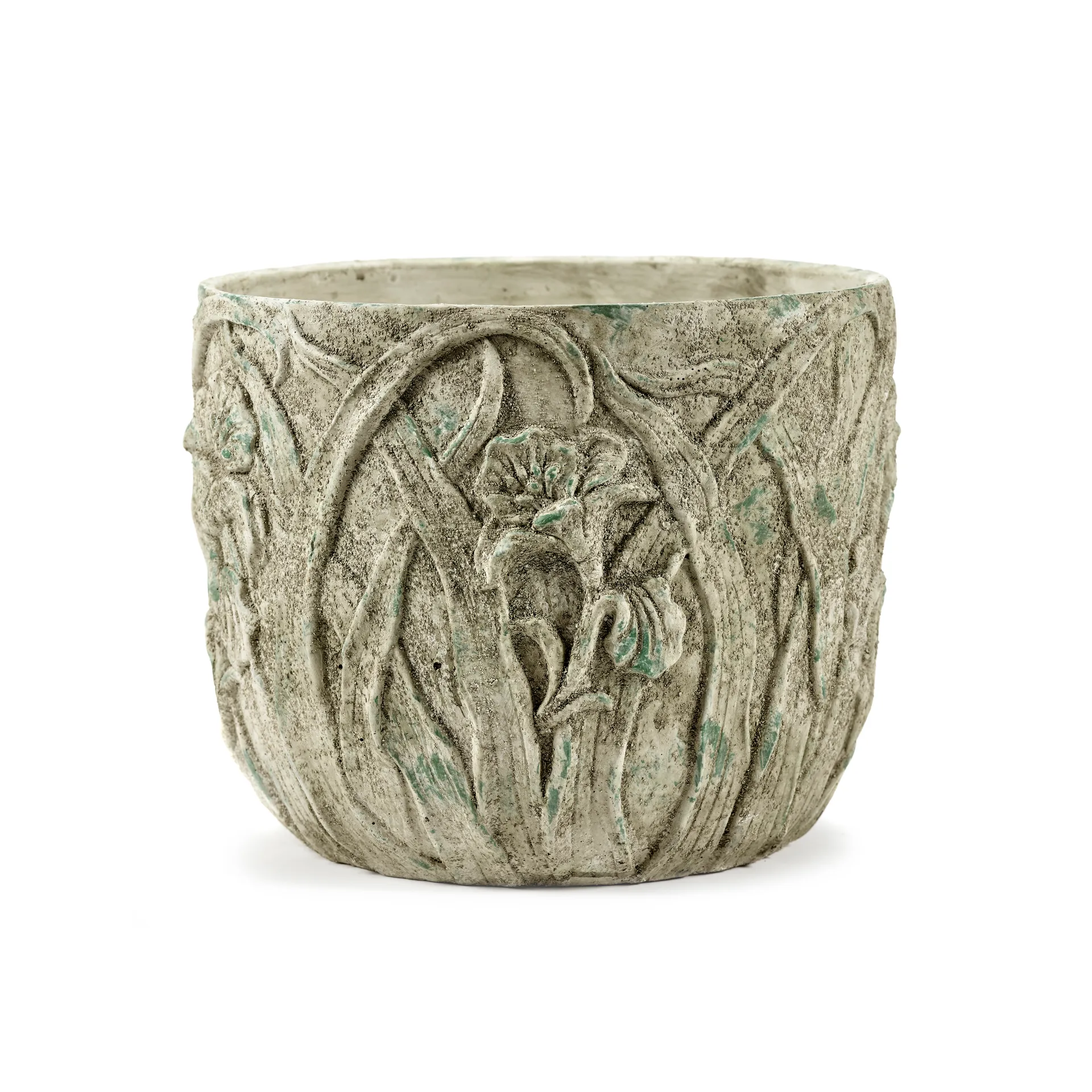 Rustic Blumentopf Blumenmuster M 25,5cm, Grey Serax