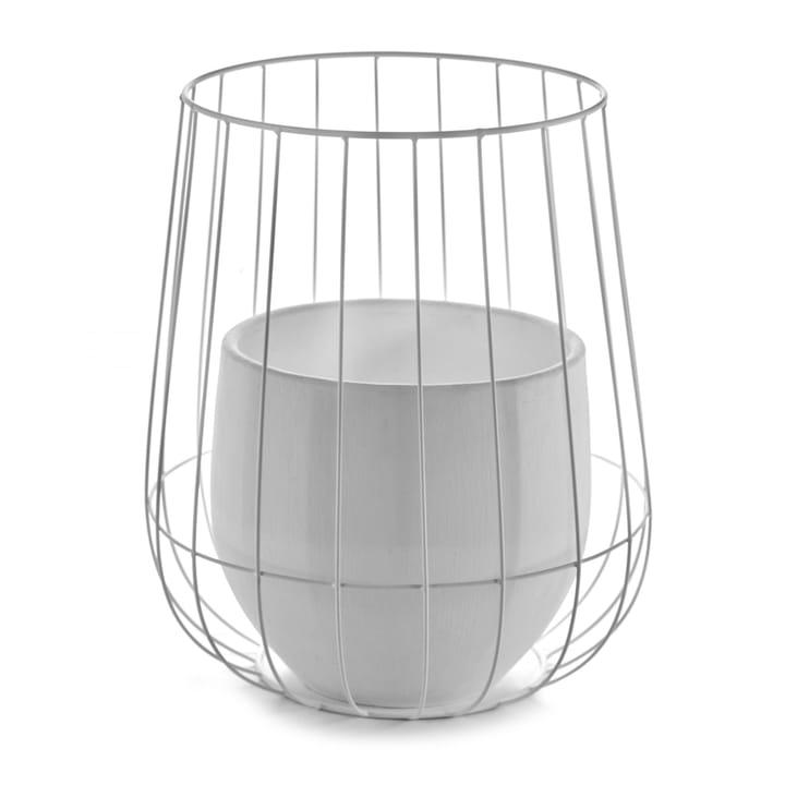 Serax  Blumentopf in Korb 37 x 46cm - White - Serax