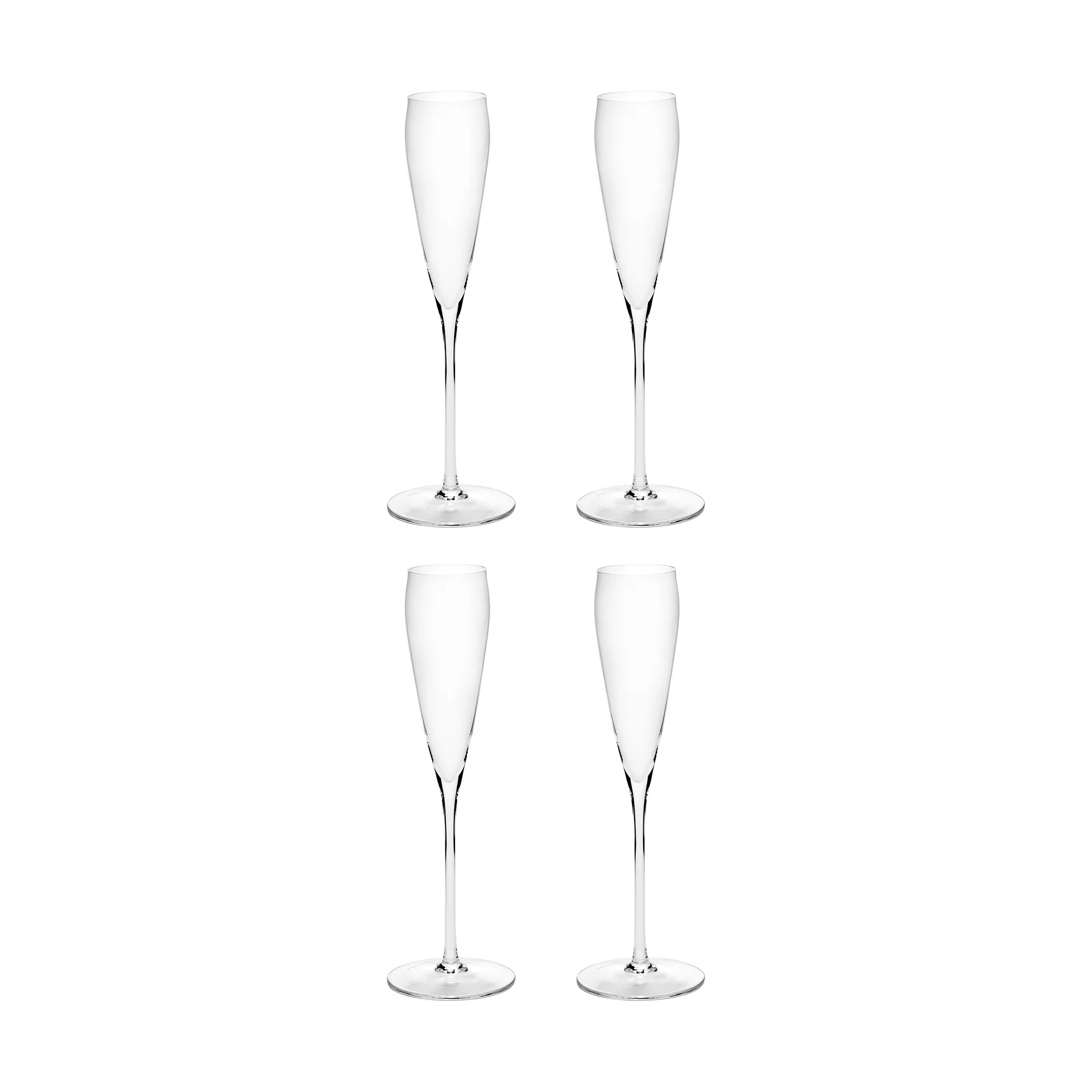 Silhouette flute Champagnerglas 15 cl 4er pack, Clear Serax