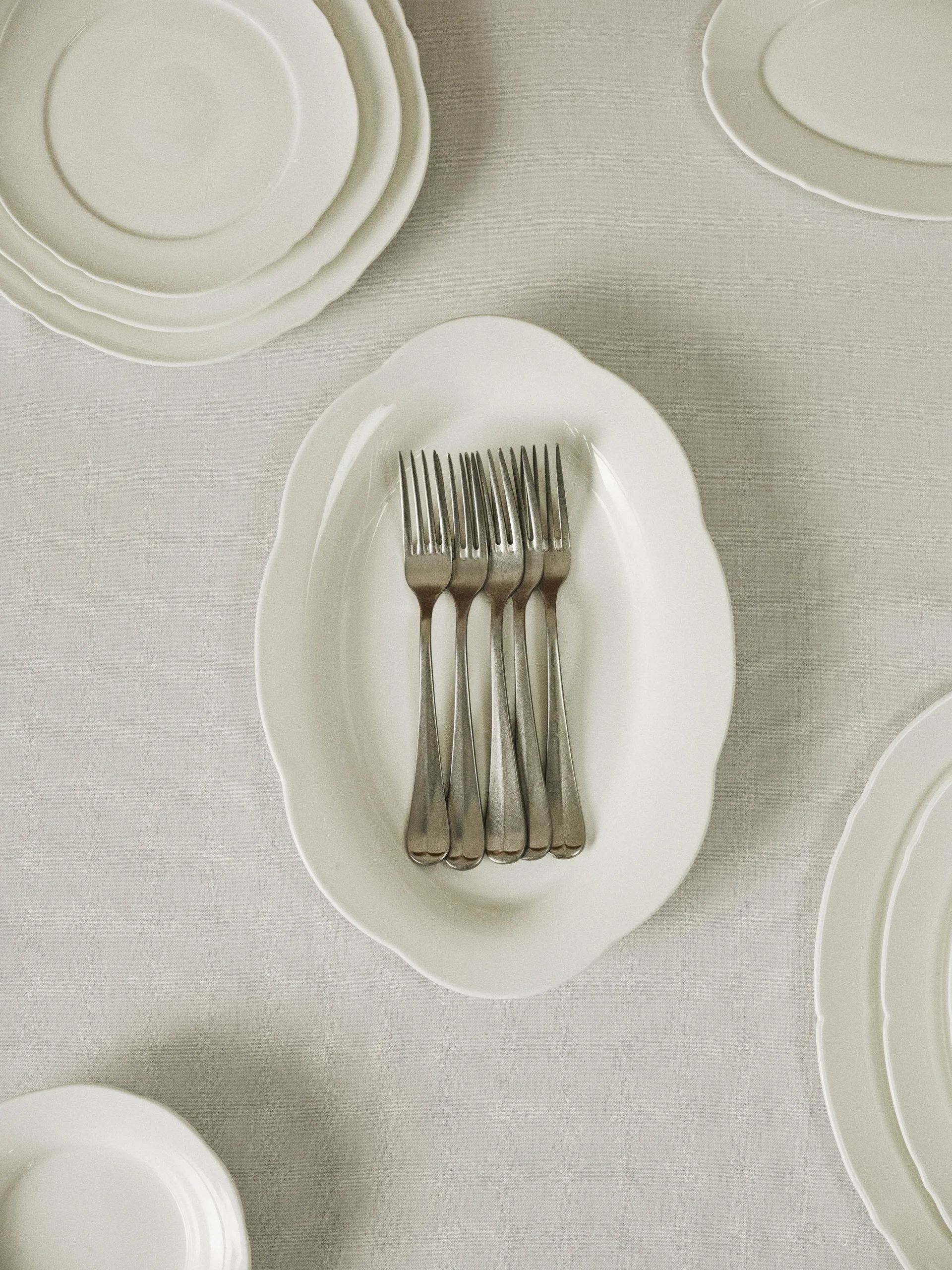 Silhouette oval djup Teller M 15x24,5 cm 2er pack, White Serax