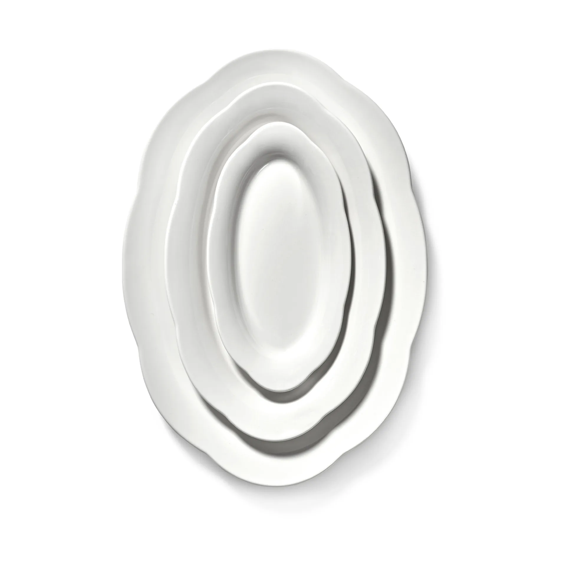 Silhouette oval djup Teller M 15x24,5 cm 2er pack, White Serax