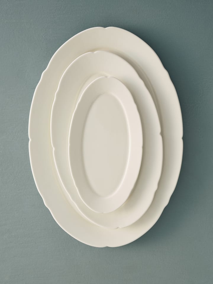 Silhouette ovaler Teller L 21x30 cm 4er pack, White Serax