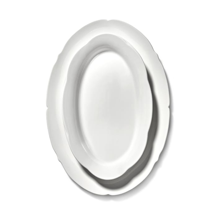 Silhouette ovaler Teller L 21x30 cm 4er pack, White Serax