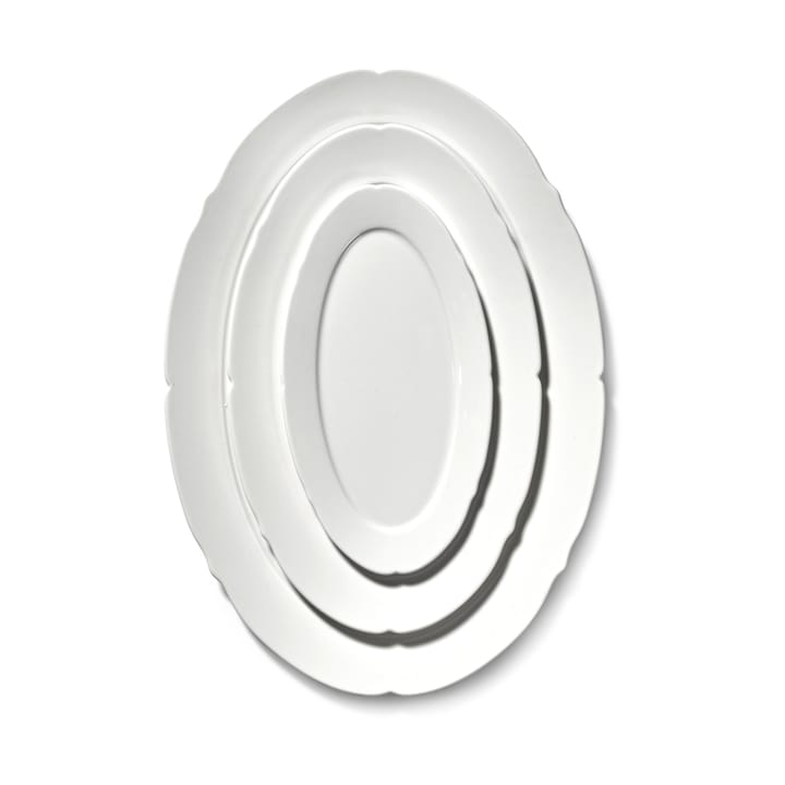 Silhouette ovaler Teller M 15x24,5 cm, White Serax