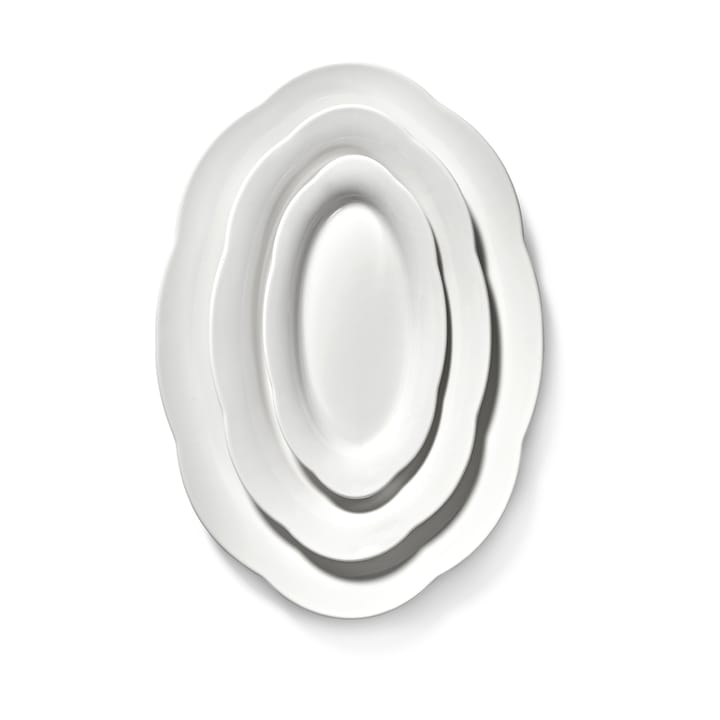 Silhouette ovaler tiefer Teller S 10x18,5 cm 2er pack, White Serax